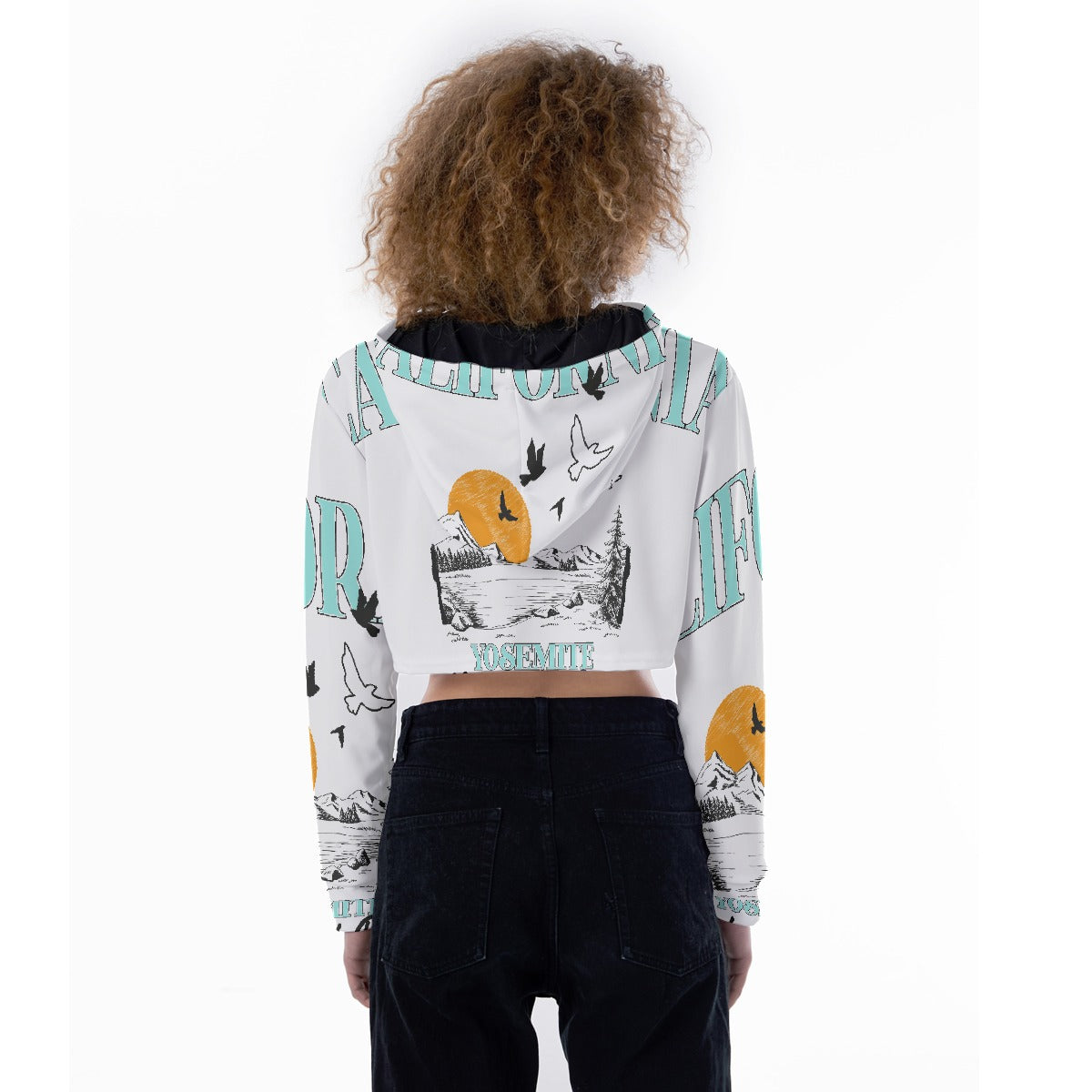 All-Over Print Women's Crop Top Hoodie