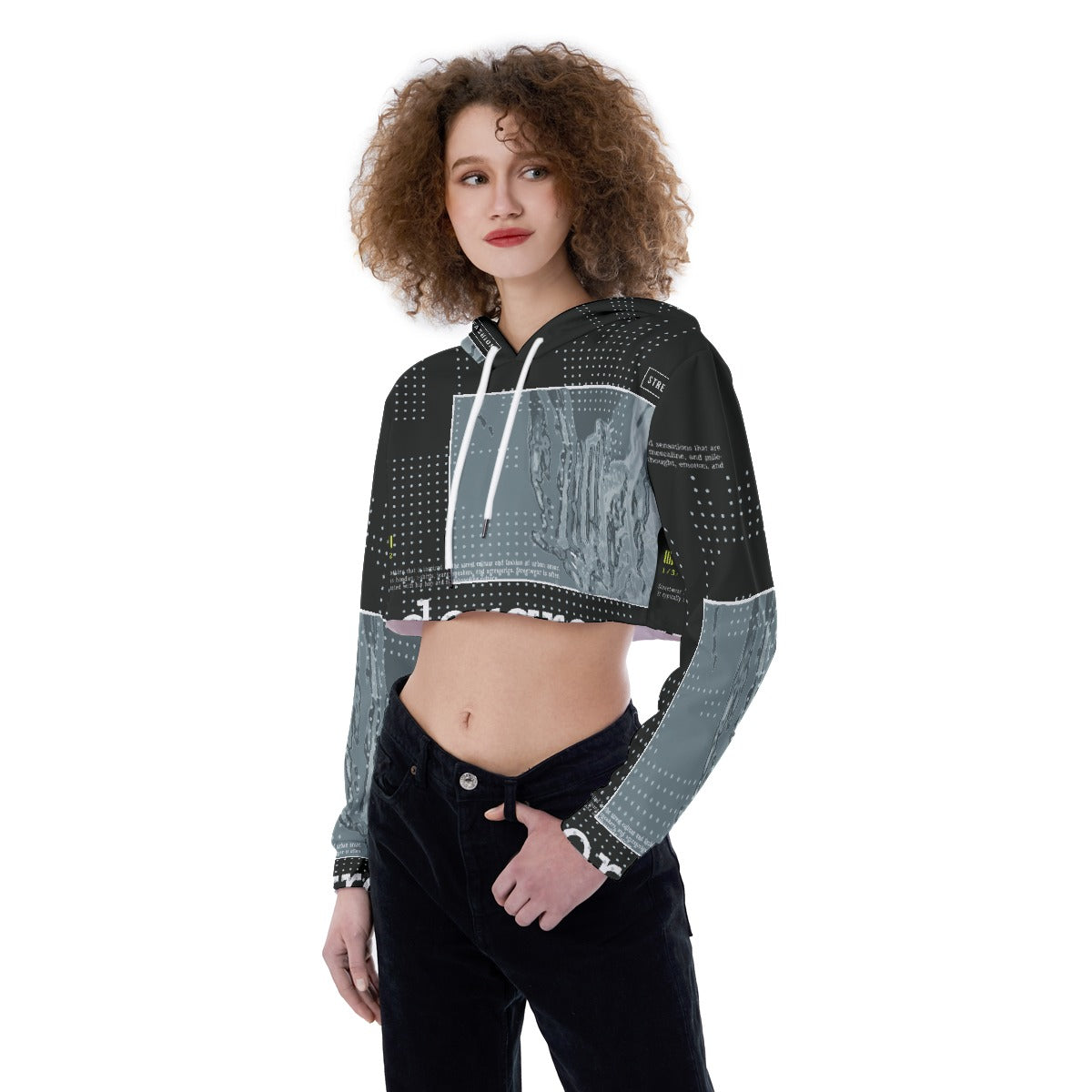 All-Over Print Women's Crop Top Hoodie