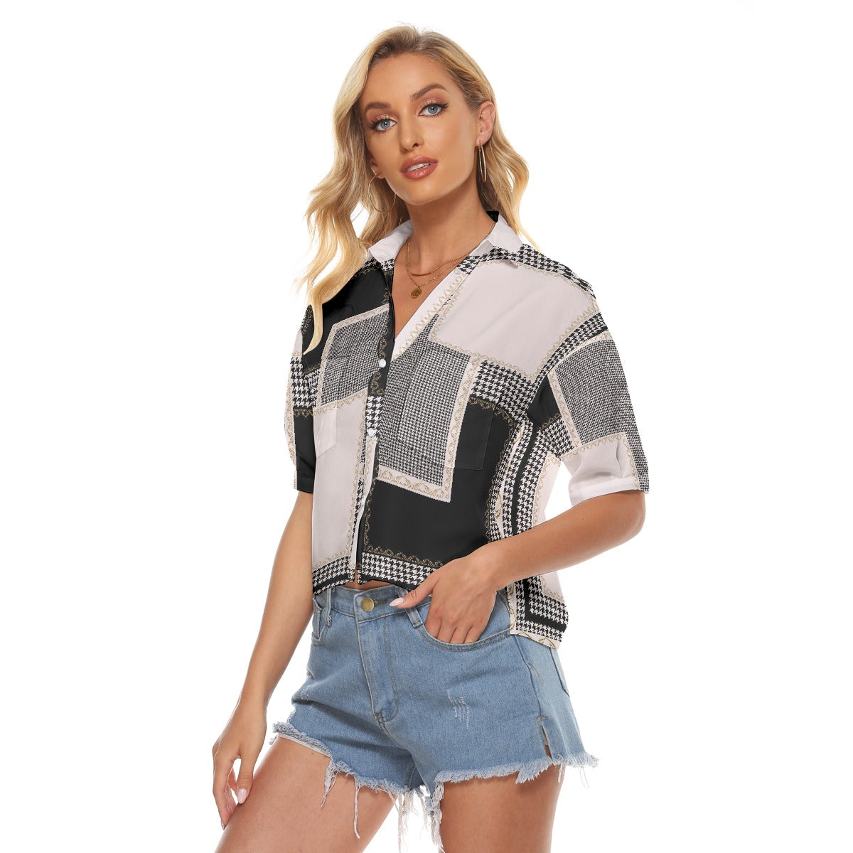 All-Over Print Women's V-neck Shirts