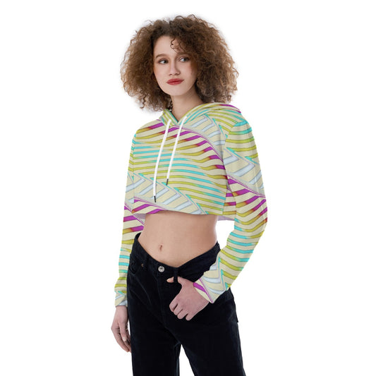 All-Over Print Women's Crop Top Hoodie