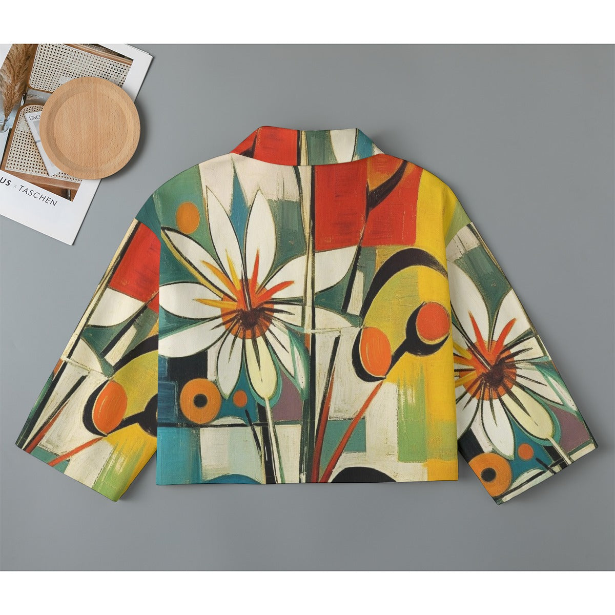 All-Over Print Women's Cropped Jacket | 245GSM Cotton