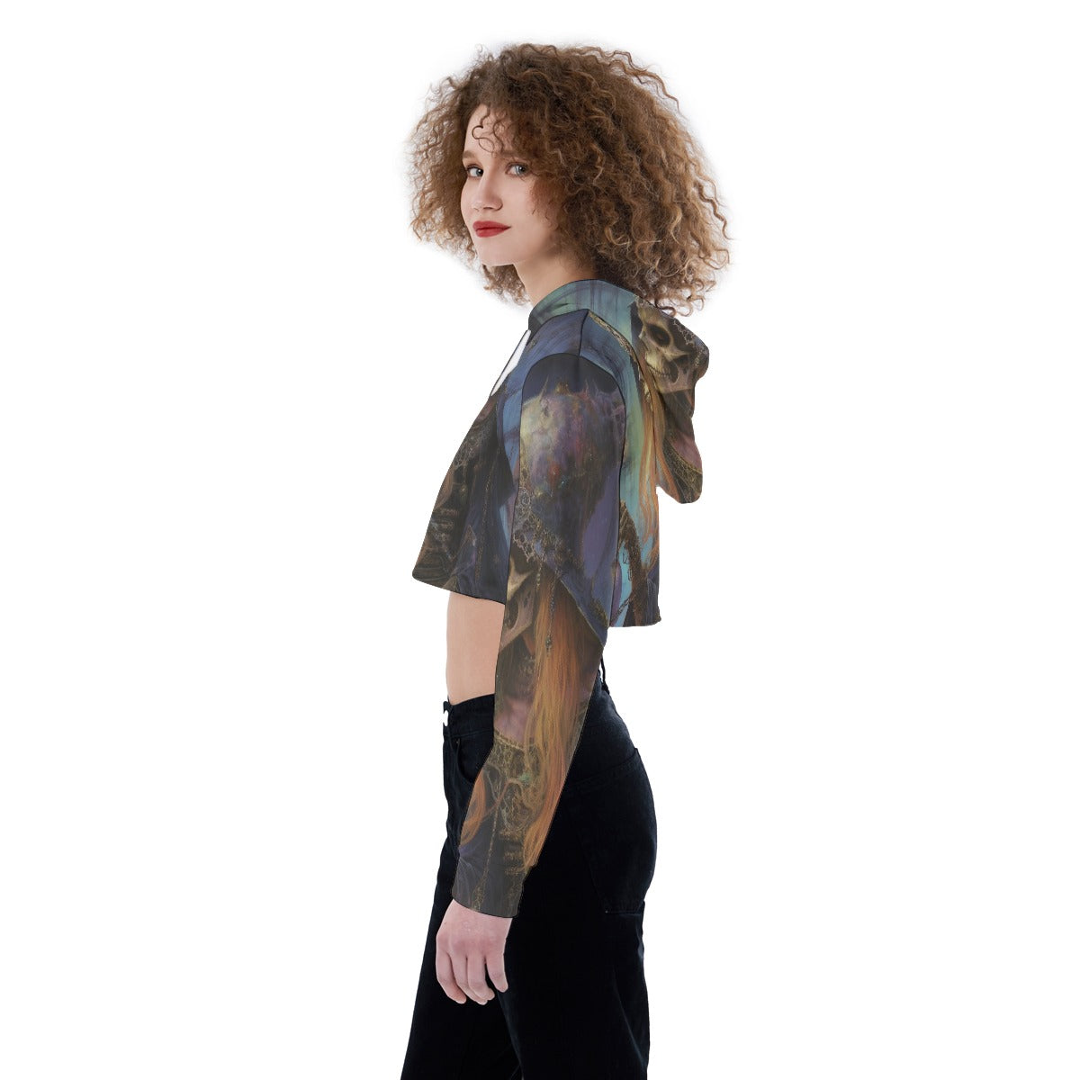 All-Over Print Women's Crop Top Hoodie