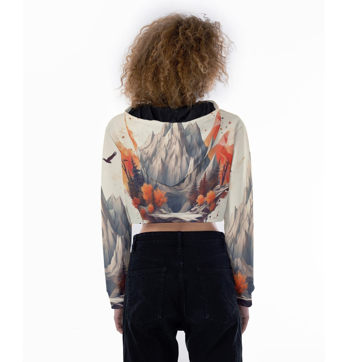 All-Over Print Women's Crop Top Hoodie