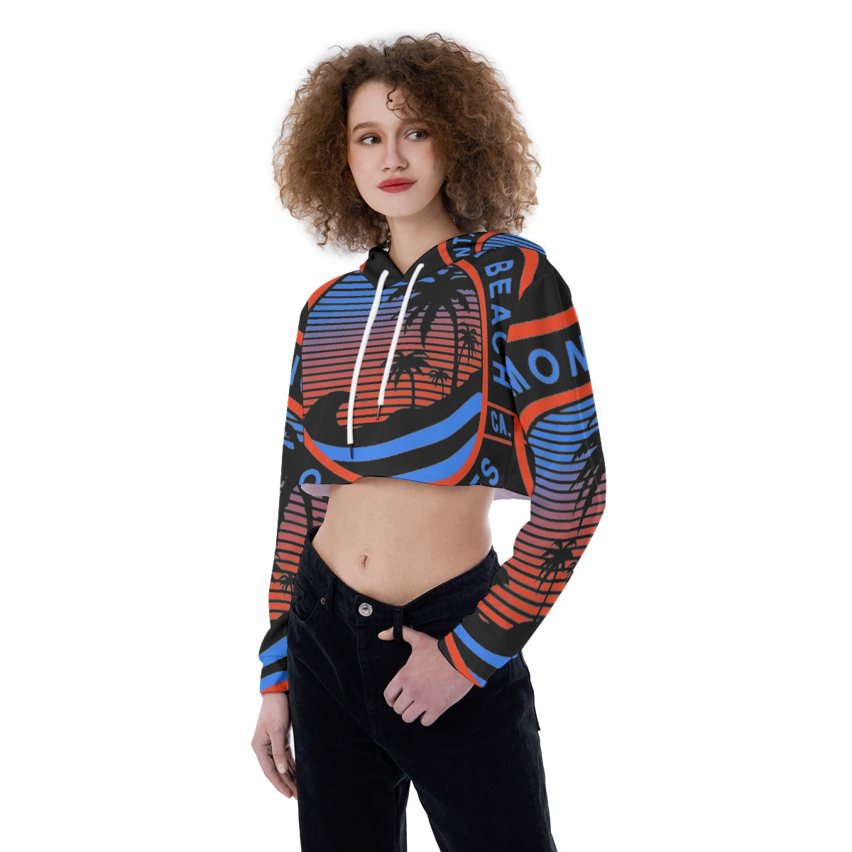 All-Over Print Women's Crop Top Hoodie
