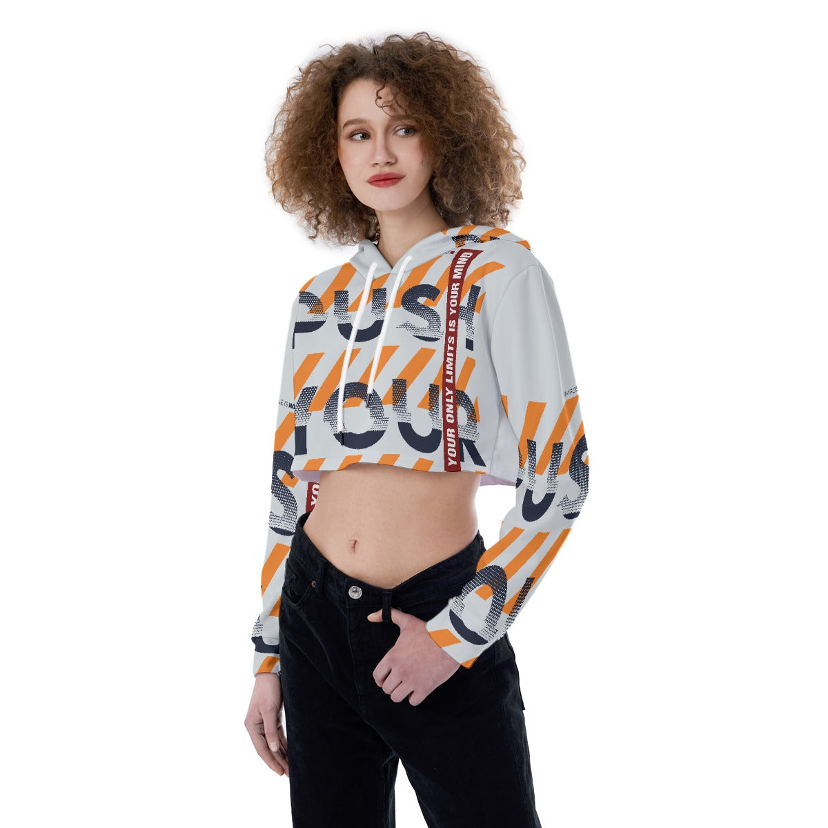All-Over Print Women's Crop Top Hoodie