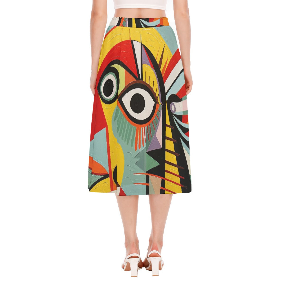 All-Over Print Women's Long Section Chiffon Skirt