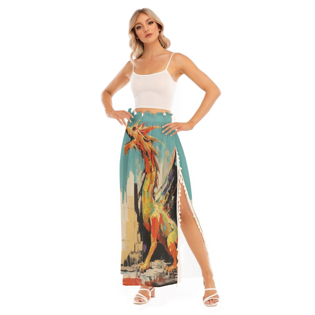 All-Over Print Women's Side Split Skirt