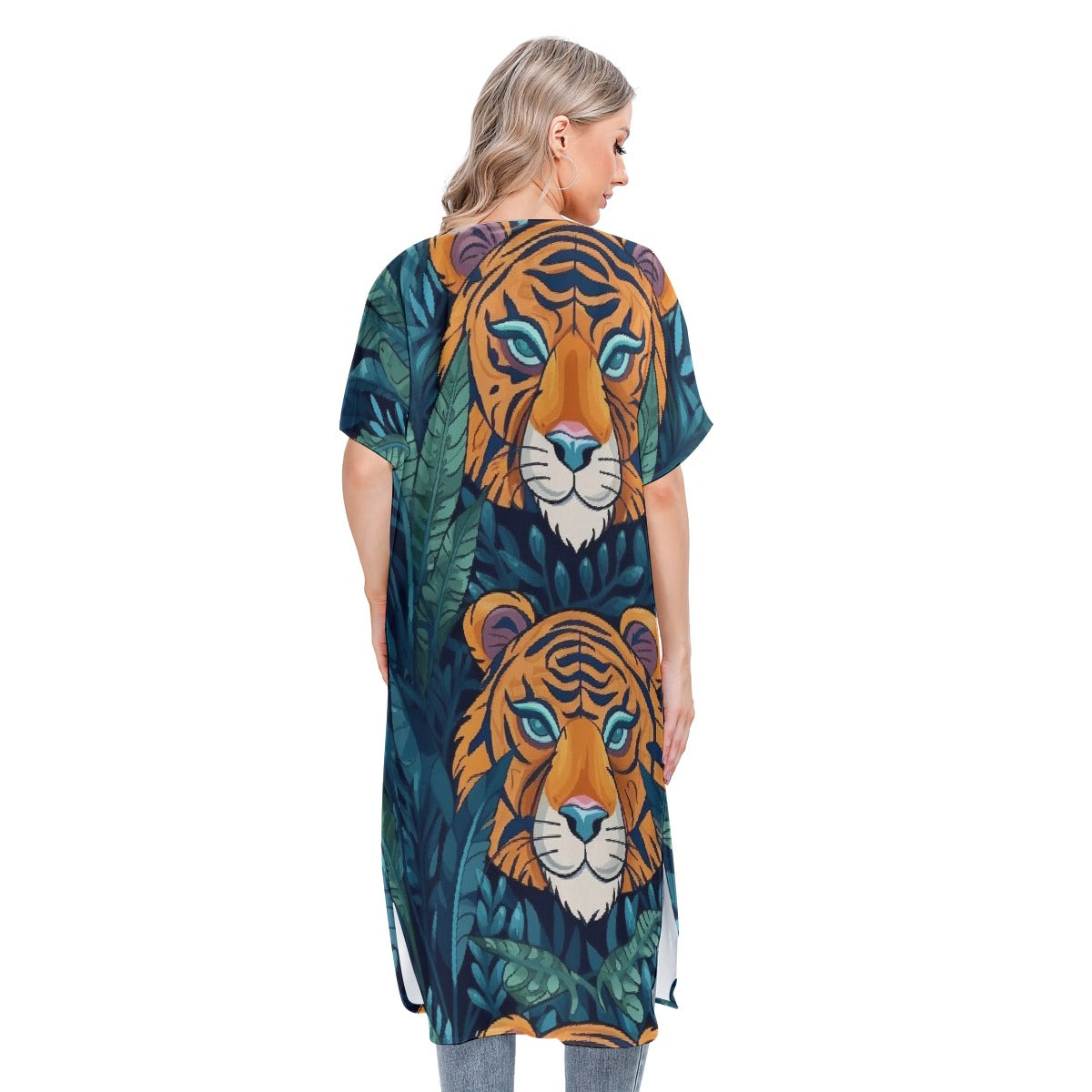 All-Over Print Women's Short Sleeve Cardigan