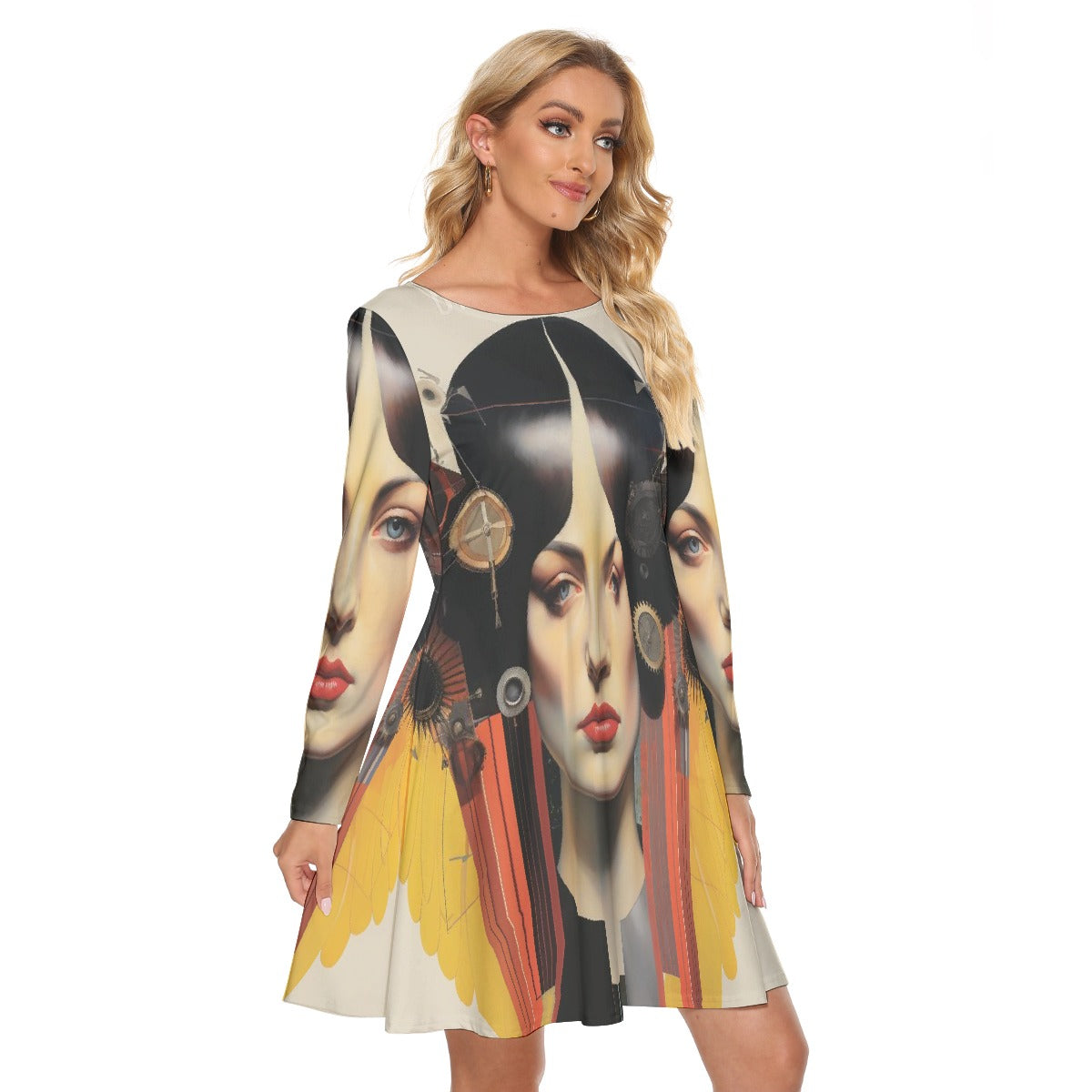 All-Over Print Women's Crew Neck Dress