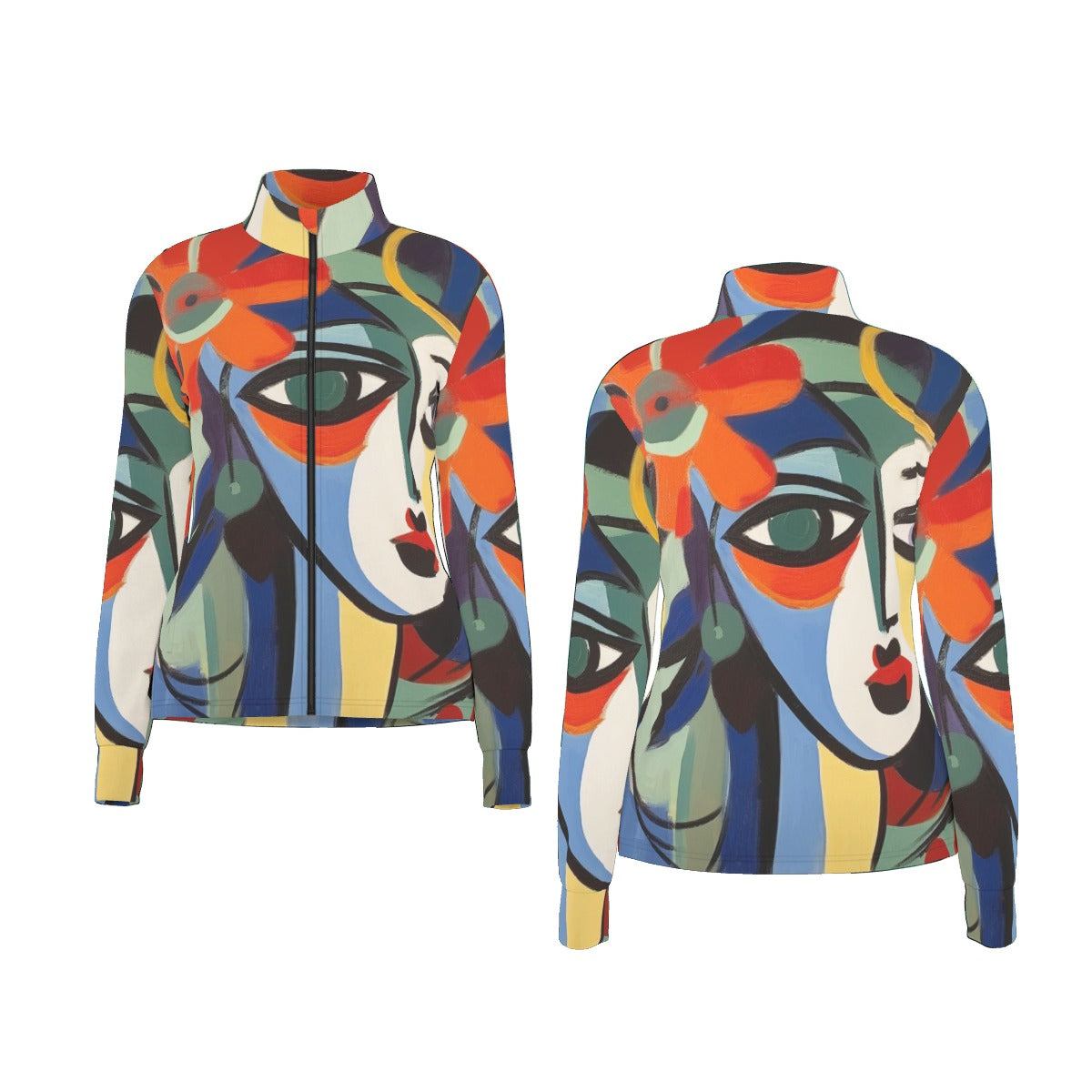 All-Over Print Women's Long Sleeve Thumbhole Jacket