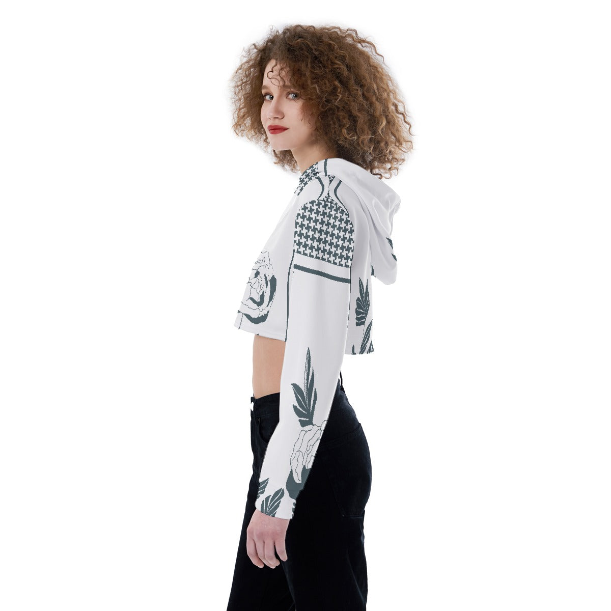 All-Over Print Women's Crop Top Hoodie