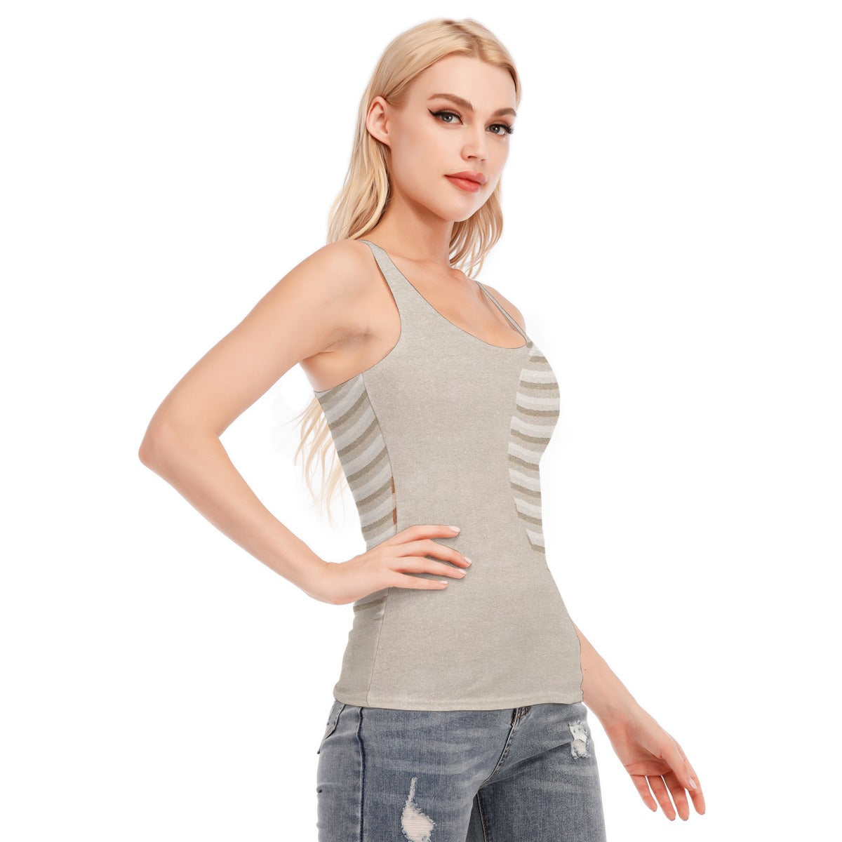 All-Over Print Women's Racer Vest | 190GSM Cotton