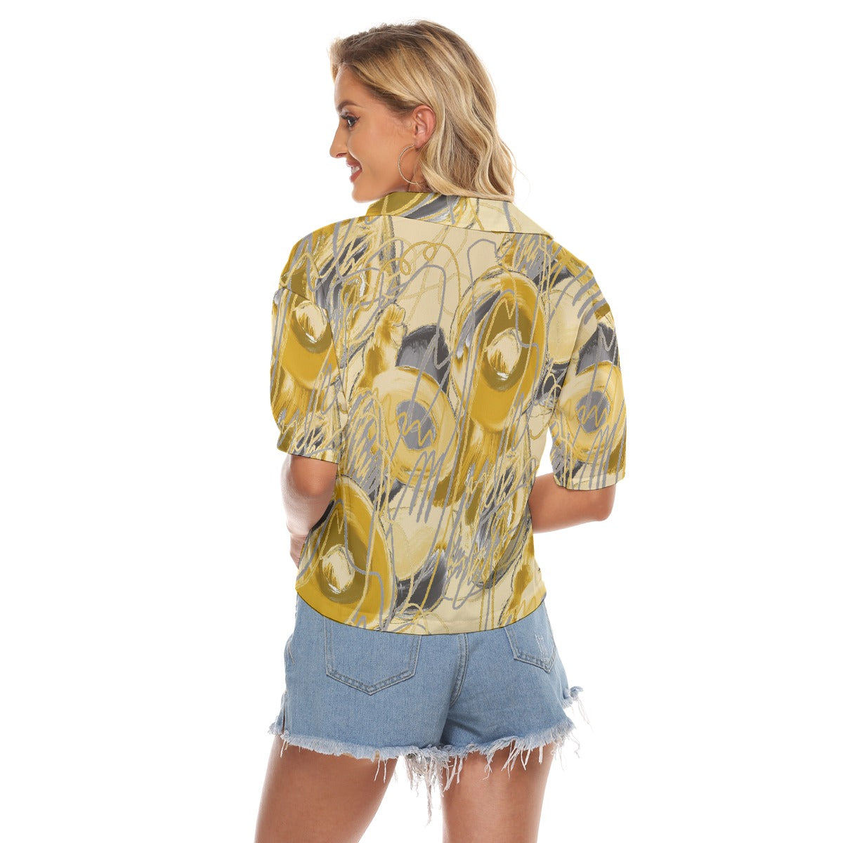 All-Over Print Women's V-neck Shirts