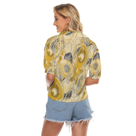All-Over Print Women's V-neck Shirts