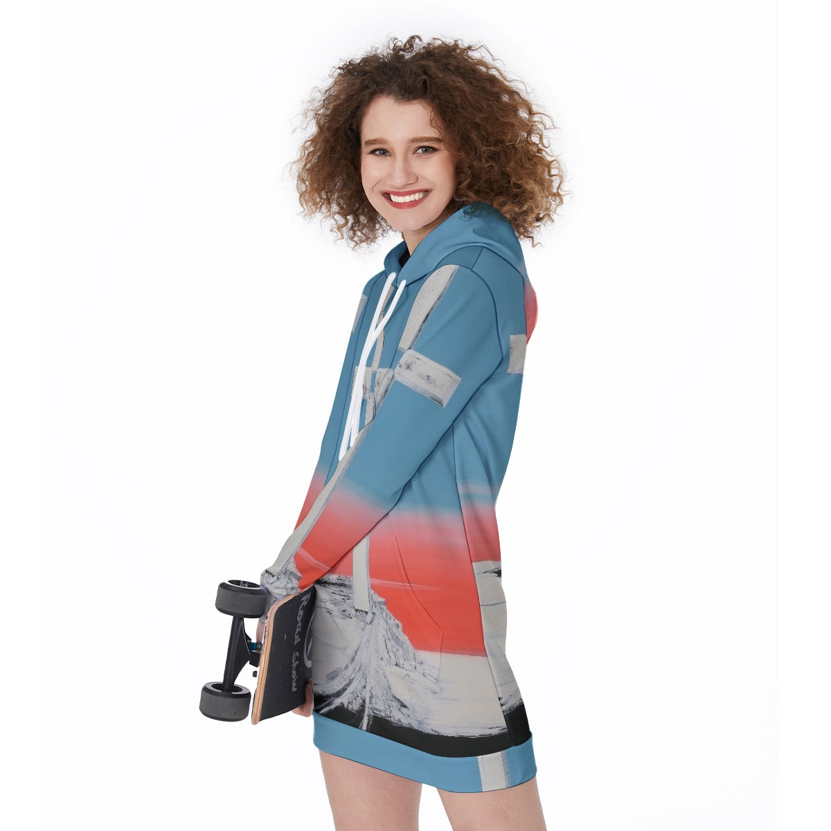 All-Over Print Women's Long Hoodie