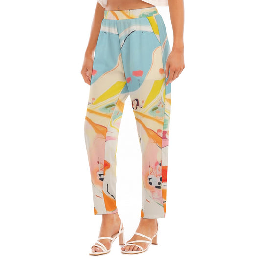All-Over Print Women's Loose Straight-leg Pants