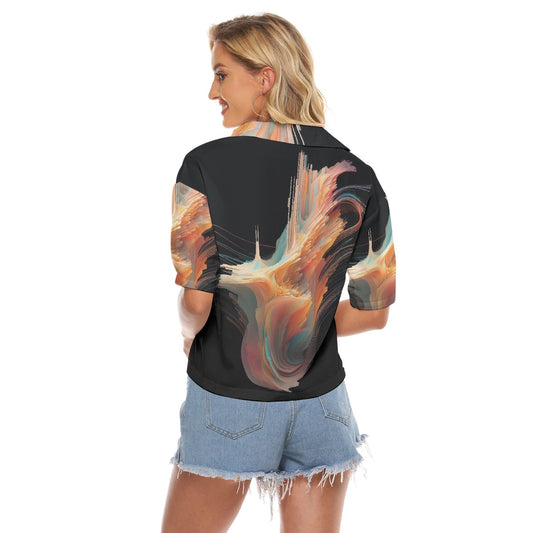 All-Over Print Women's V-neck Shirts