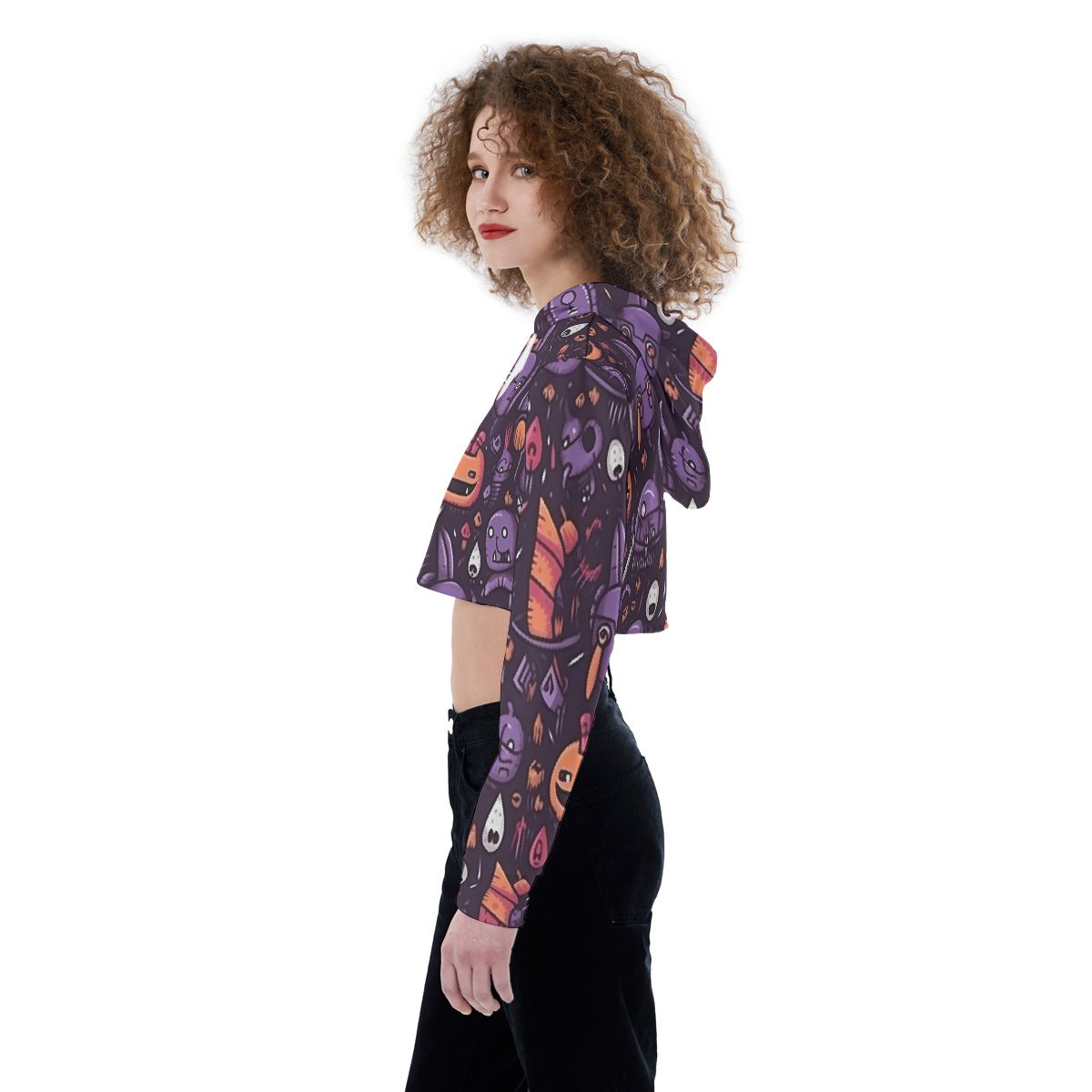 All-Over Print Women's Crop Top Hoodie