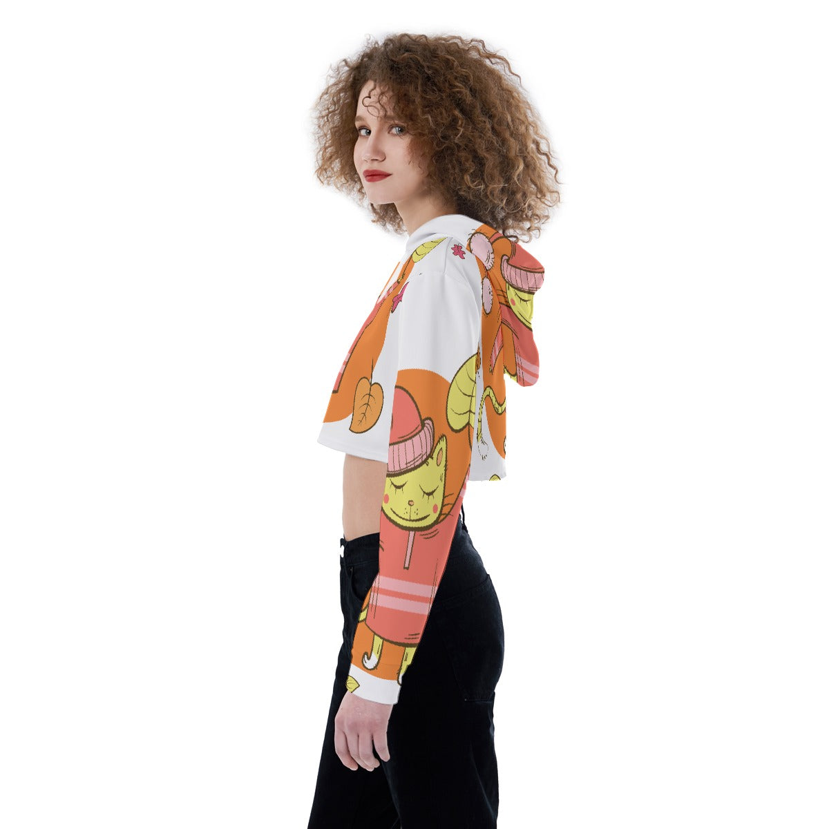 All-Over Print Women's Crop Top Hoodie