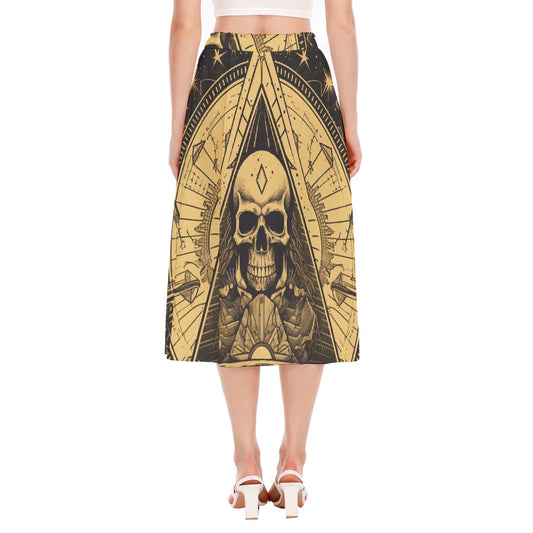 All-Over Print Women's Long Section Chiffon Skirt