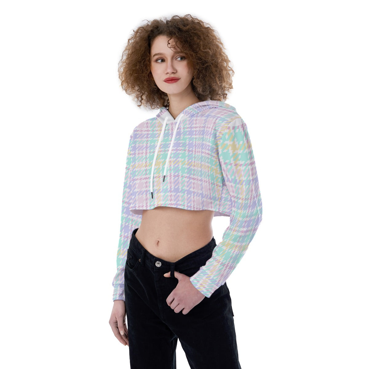 All-Over Print Women's Crop Top Hoodie