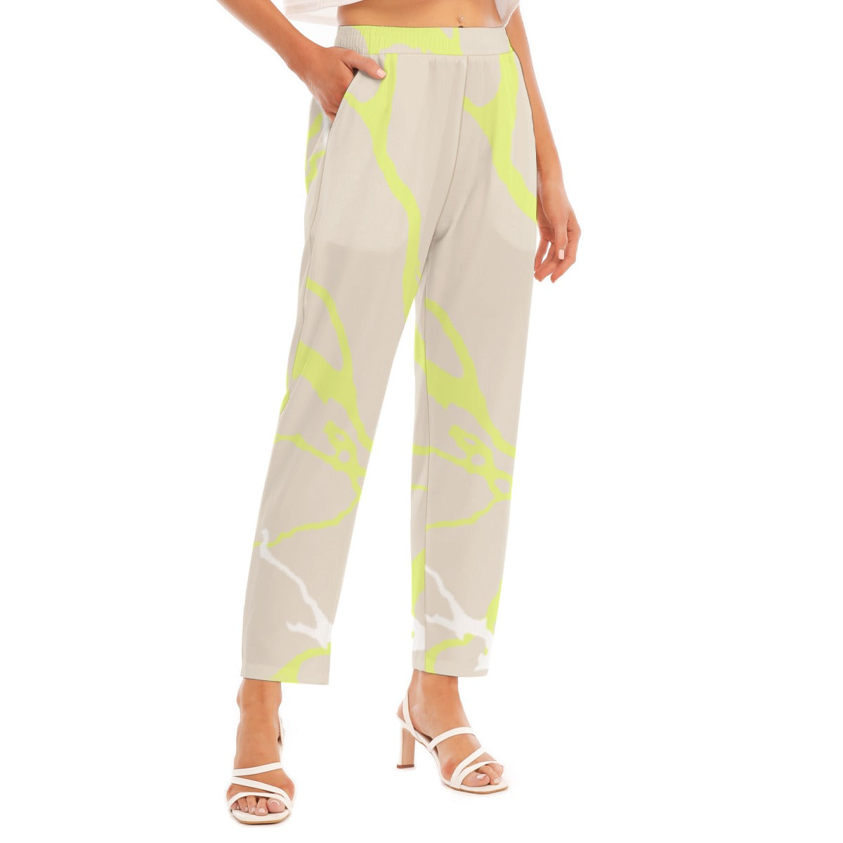 All-Over Print Women's Loose Straight-leg Pants