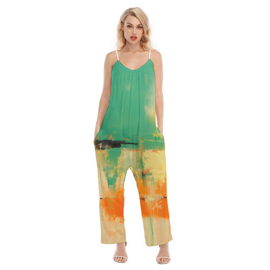 All-Over Print Women's Loose Cami Jumpsuit