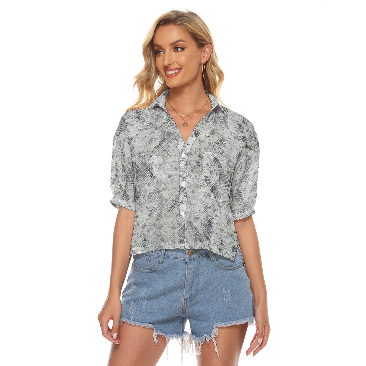 All-Over Print Women's V-neck Shirts