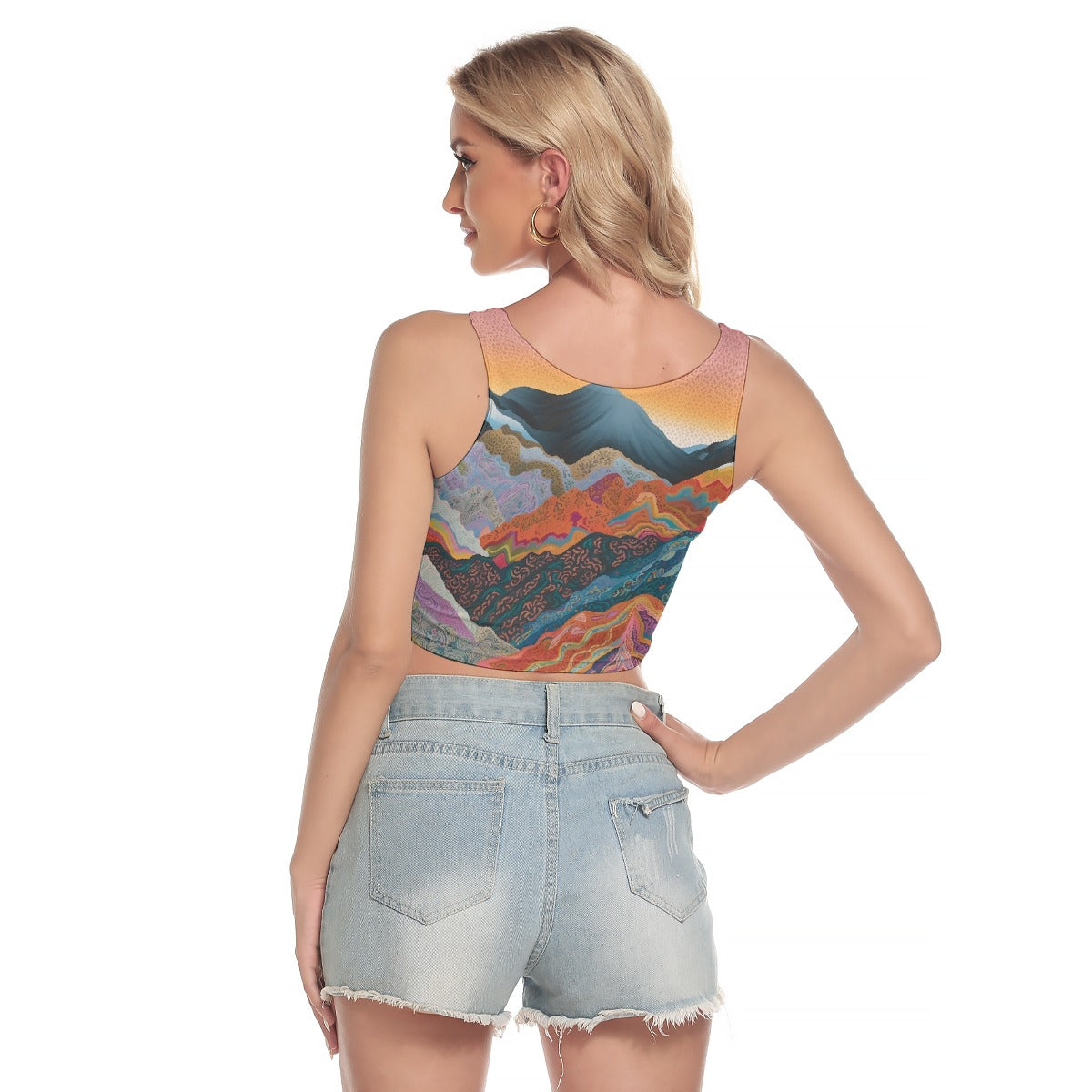 All-Over Print Women's Sport Crop Tank Top