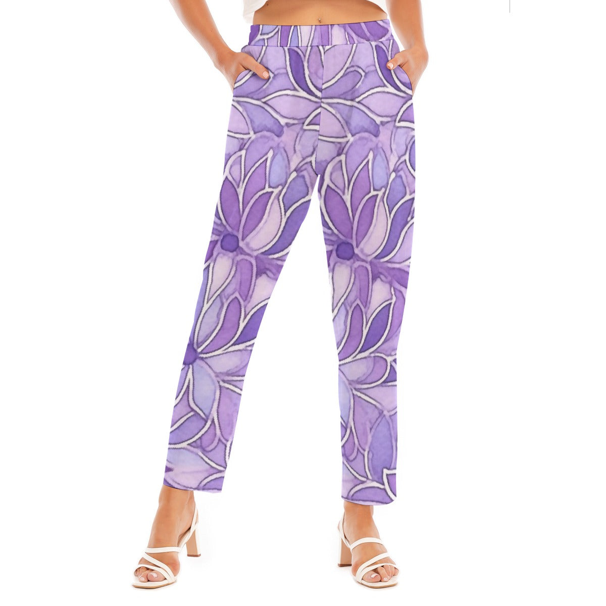 All-Over Print Women's Loose Straight-leg Pants