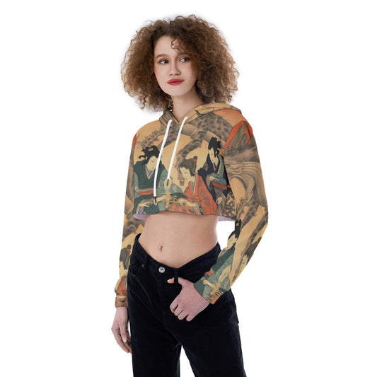 All-Over Print Women's Crop Top Hoodie