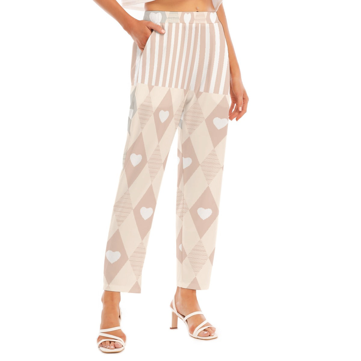 All-Over Print Women's Loose Straight-leg Pants