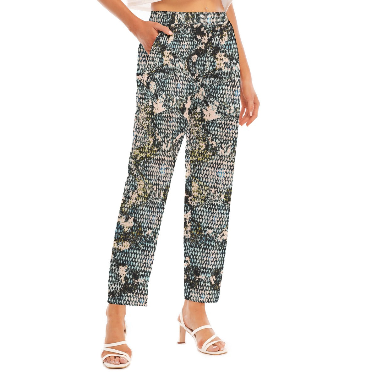 All-Over Print Women's Loose Straight-leg Pants