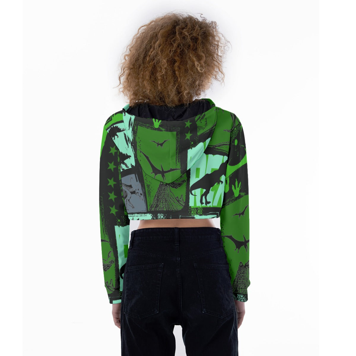 All-Over Print Women's Crop Top Hoodie