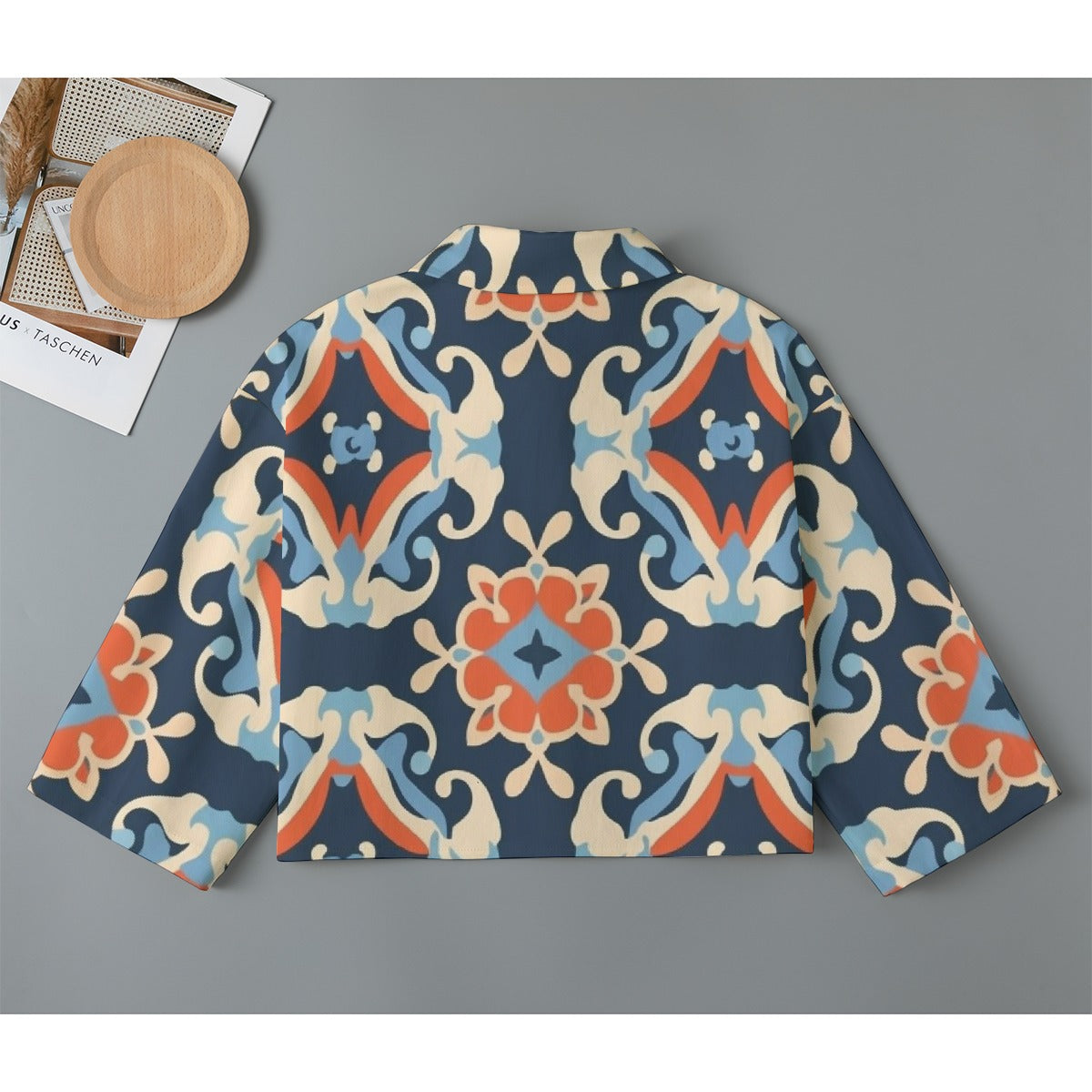 All-Over Print Women's Cropped Jacket | 245GSM Cotton