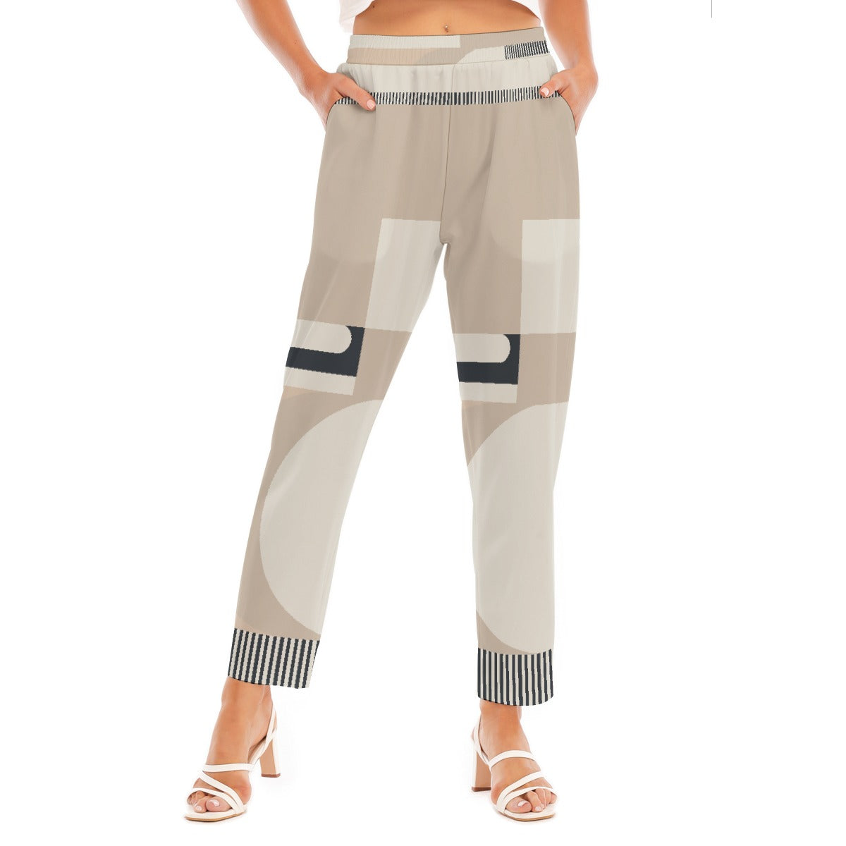 All-Over Print Women's Loose Straight-leg Pants