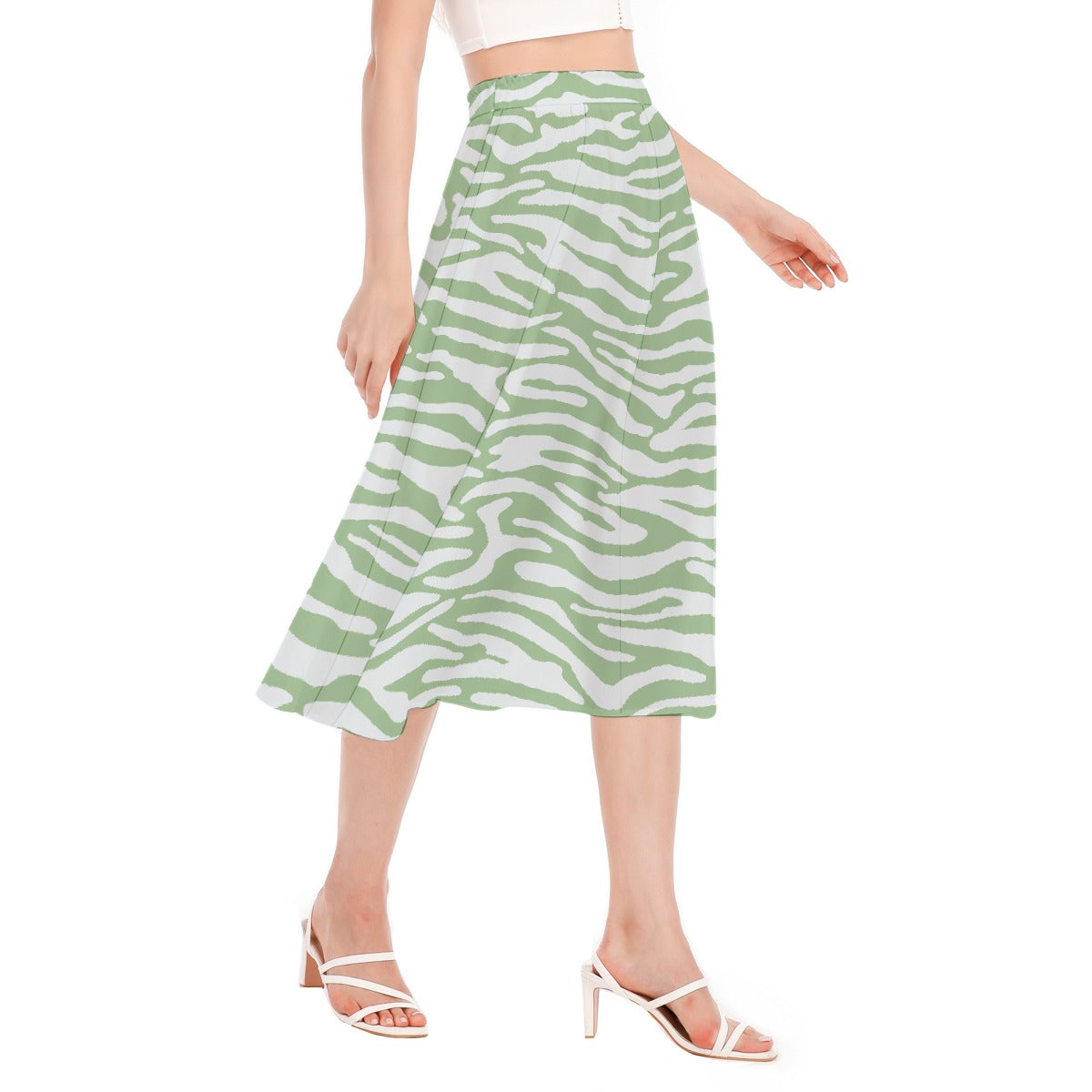 All-Over Print Women's Long Section Chiffon Skirt
