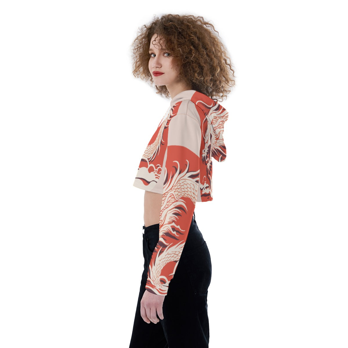 All-Over Print Women's Crop Top Hoodie