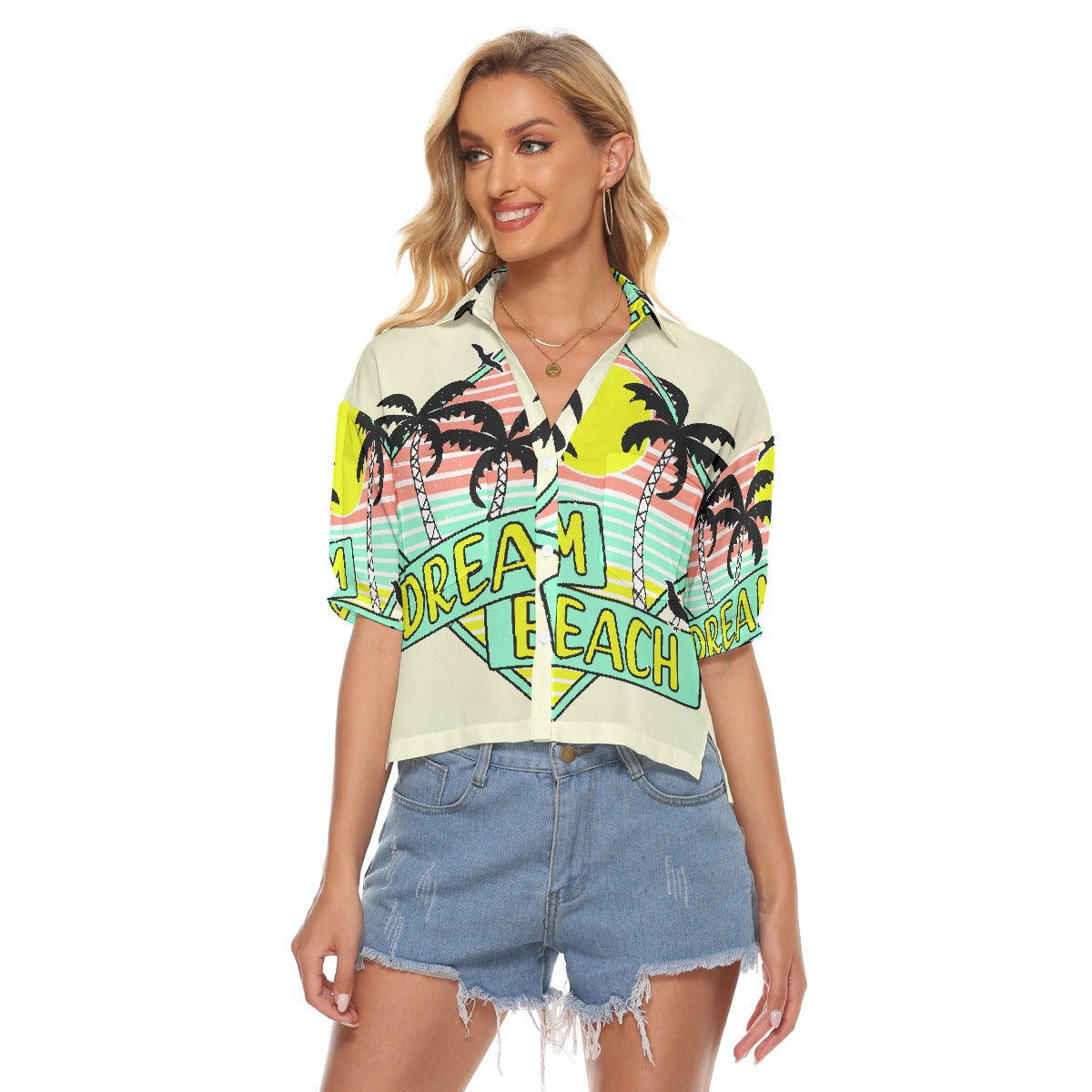 All-Over Print Women's V-neck Shirts