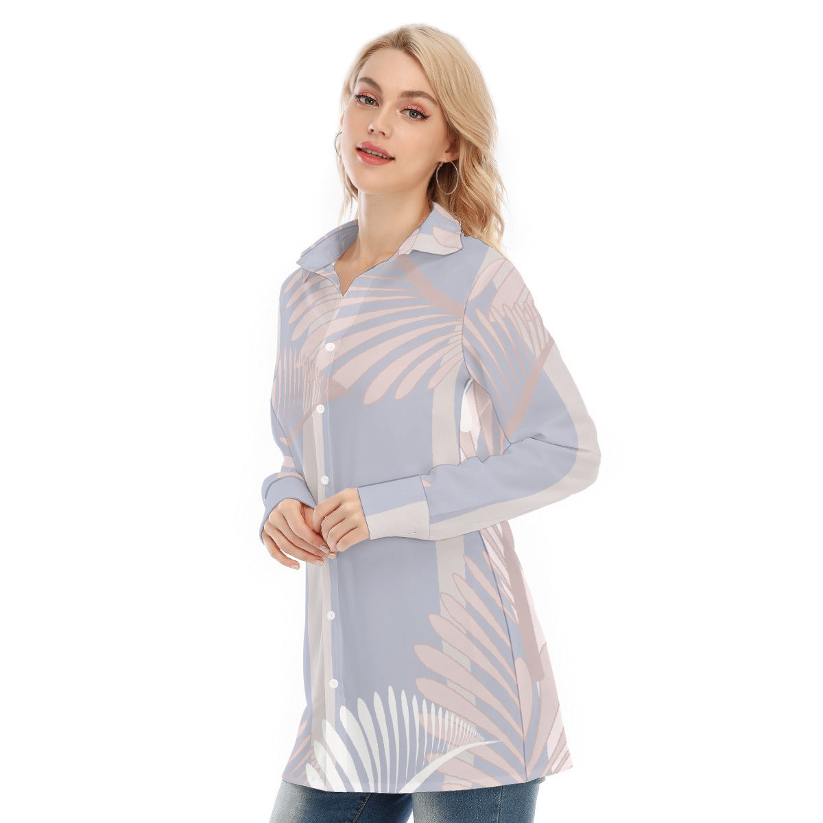 All-Over Print Women's Long Shirt
