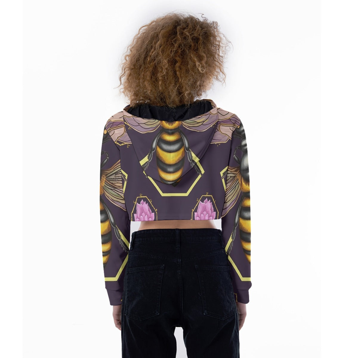 All-Over Print Women's Crop Top Hoodie
