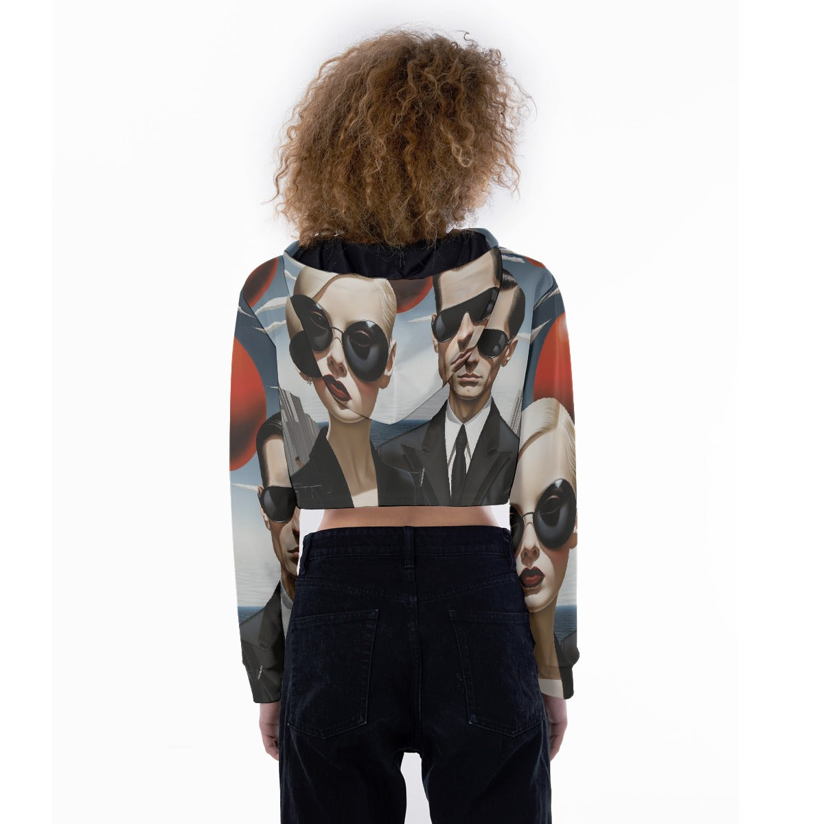 All-Over Print Women's Crop Top Hoodie