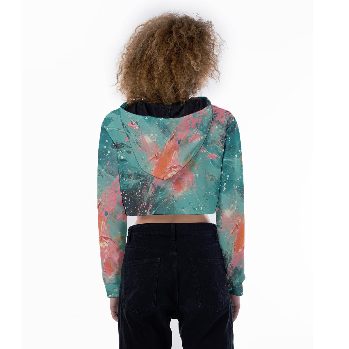All-Over Print Women's Crop Top Hoodie