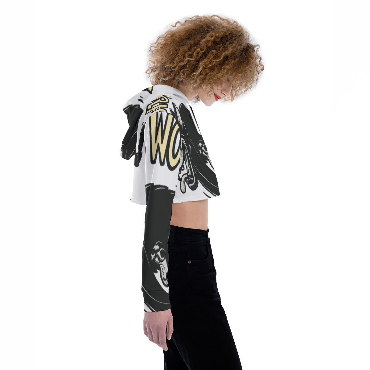 All-Over Print Women's Crop Top Hoodie