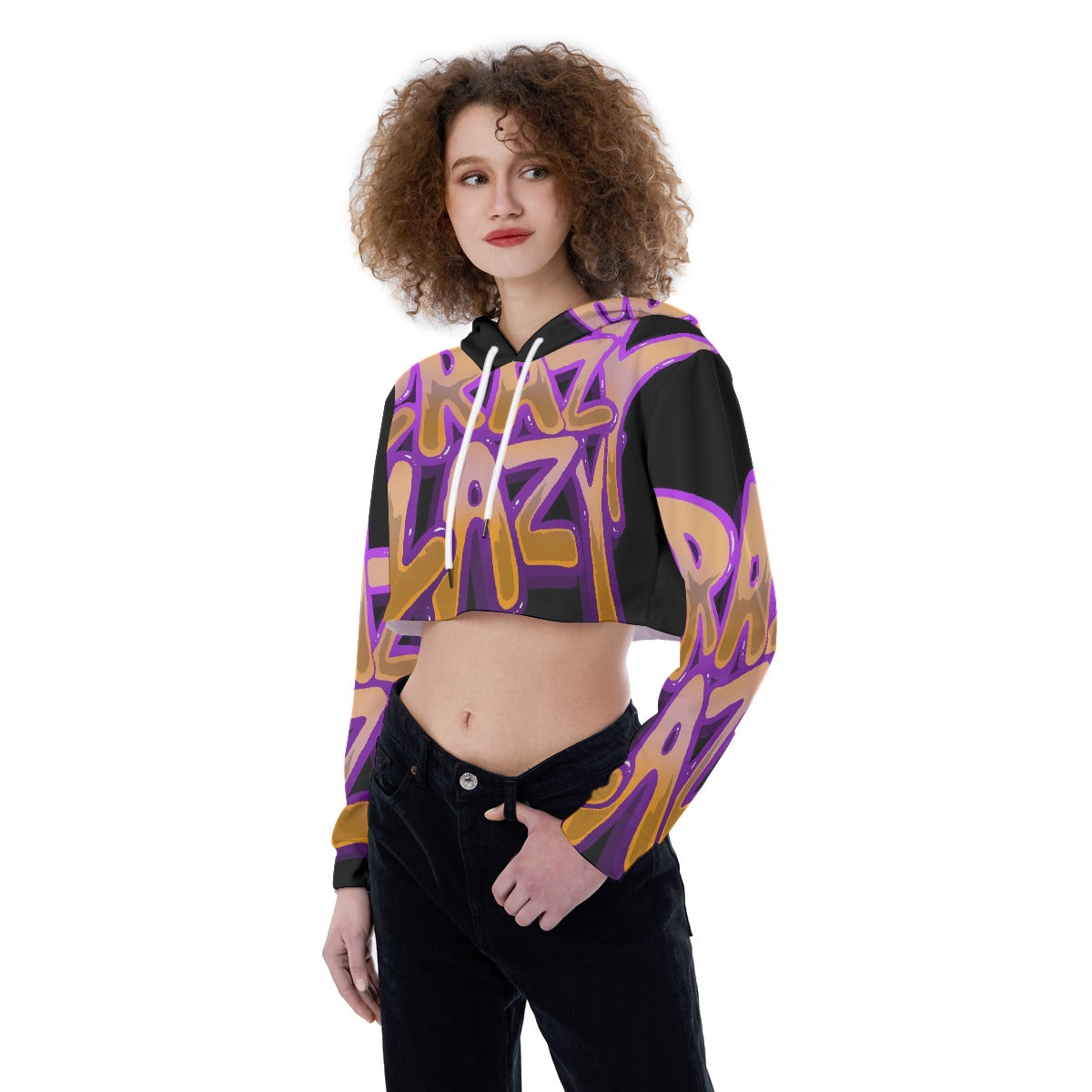 All-Over Print Women's Crop Top Hoodie