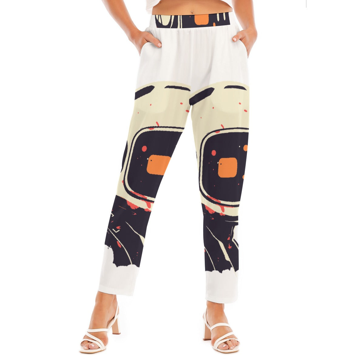 All-Over Print Women's Loose Straight-leg Pants