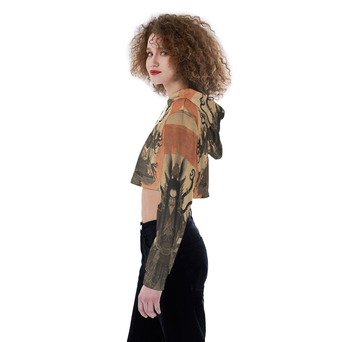 All-Over Print Women's Crop Top Hoodie