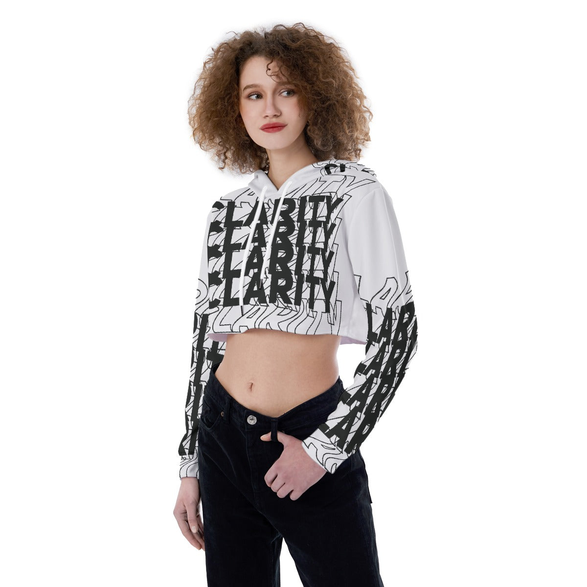 All-Over Print Women's Crop Top Hoodie