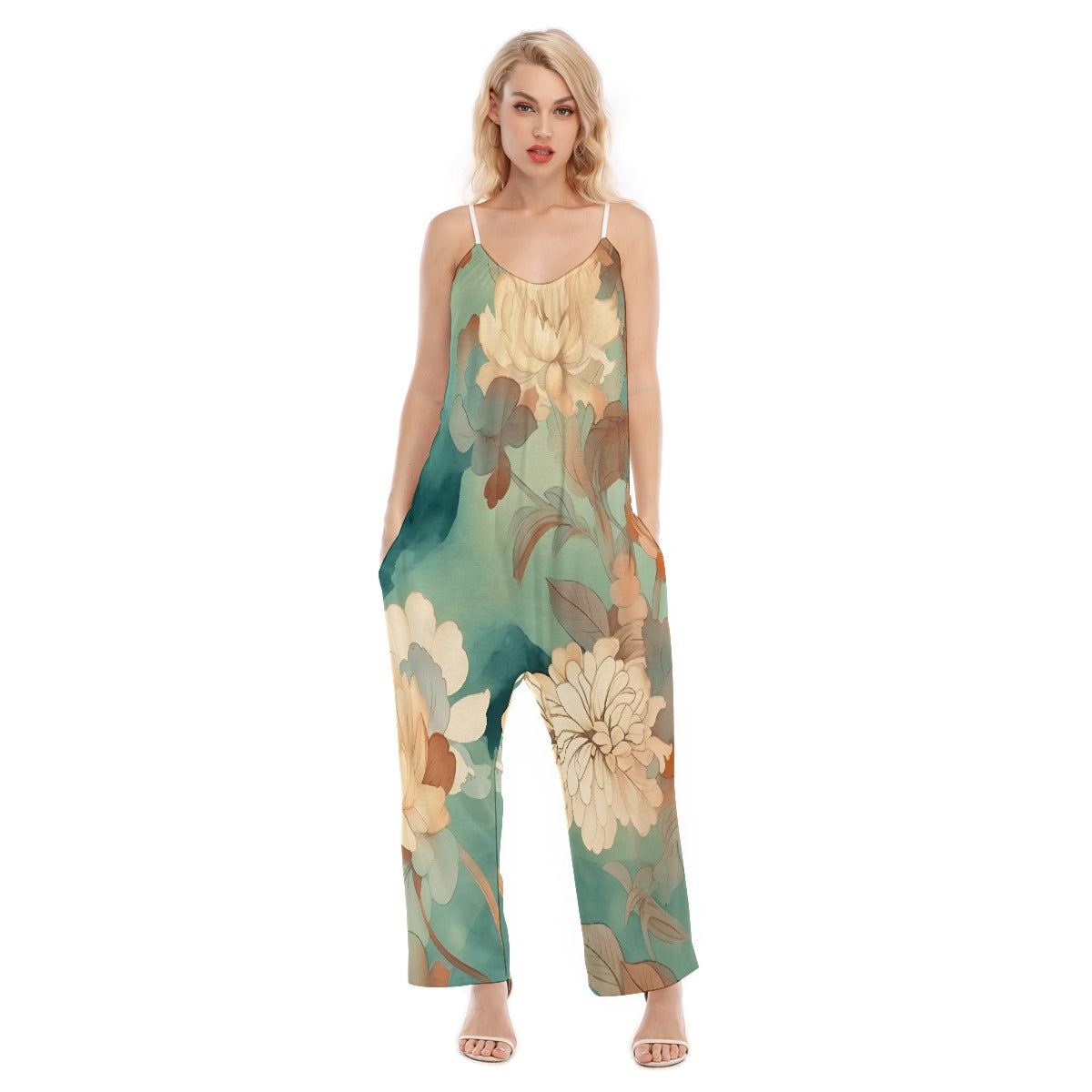 All-Over Print Women's Loose Cami Jumpsuit