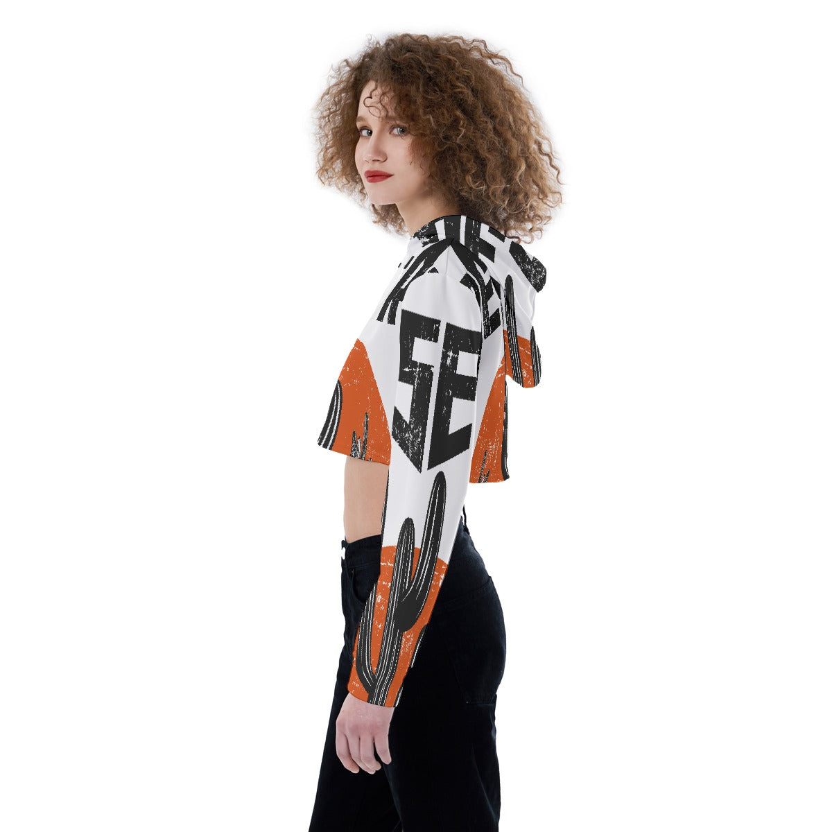 All-Over Print Women's Crop Top Hoodie